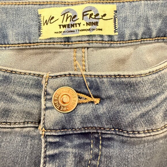 Free People We the Free Youthquake Cropped‎ Flare Stretch Jeans Size 29 NWOT - Picture 4 of 9